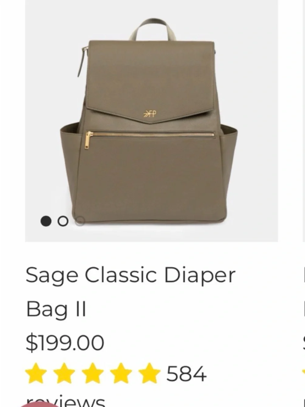 Freshly Picked Olive Sage Diaper Backpack